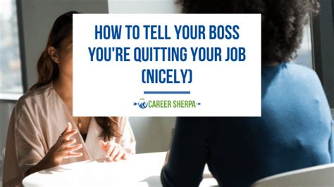 Should you tell your boss you're quitting?