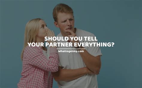 Should you tell your partner everything that bothers you?