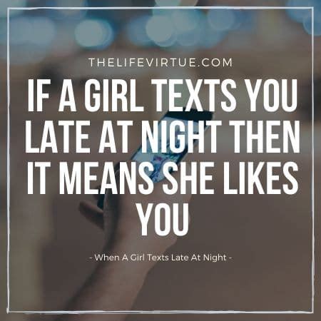 Should you text a girl late at night?