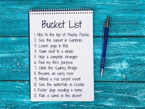 Should you write a bucket list?