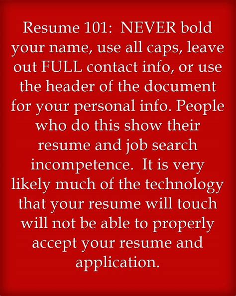 Should your name be in all caps on a resume?