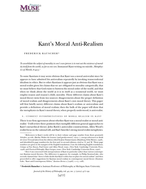 Was Kant an anti-realist?