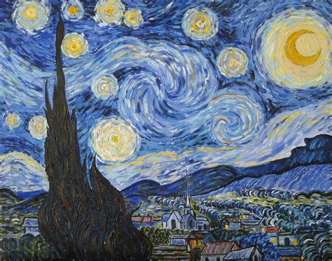 Was Starry Night painted on a canvas?