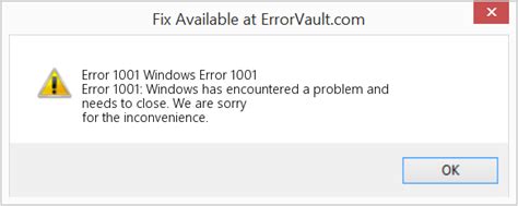 Was error code 1001 removed?