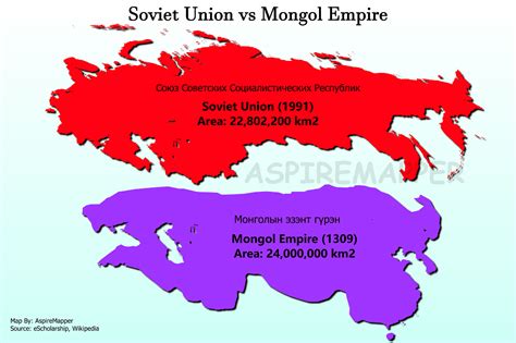 Was the USSR bigger than the Mongolian Empire?