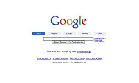Was there Google in 2003?