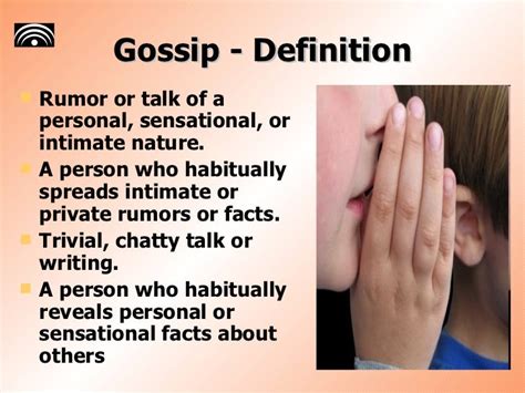 What's an example of gossip?