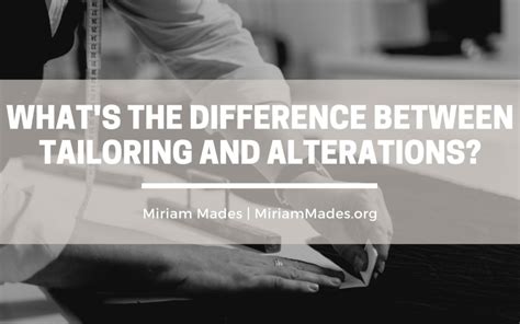 What's the difference between altering and tailoring?