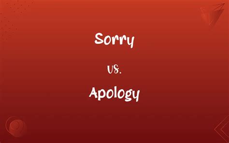 What's the difference between sorry and apology?