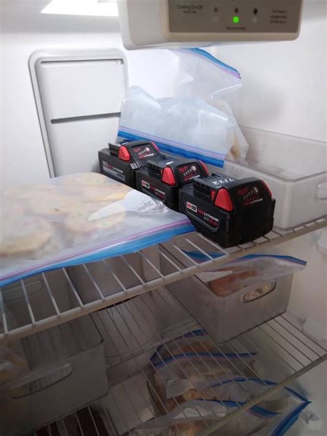 What's the purpose of putting batteries in the freezer?