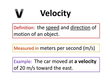What's velocity measured in?