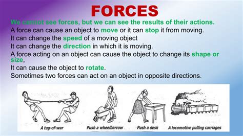 What 3 changes can forces cause?