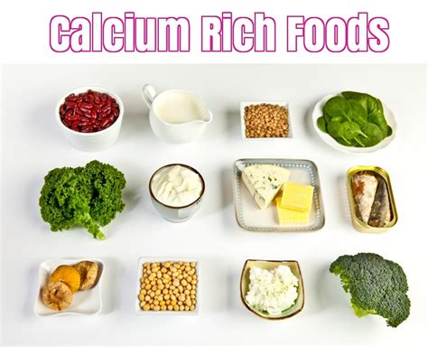 What 3 foods are high in calcium?