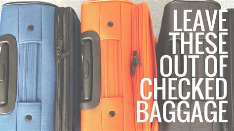 What Cannot be packed in a checked bag?