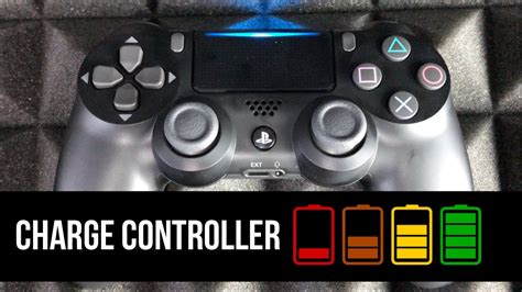 What Colour does a PS4 controller turn when charging?
