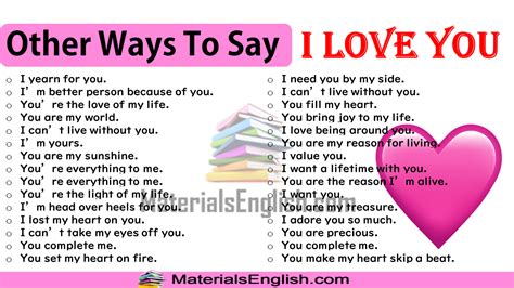 What I say instead of I love you?