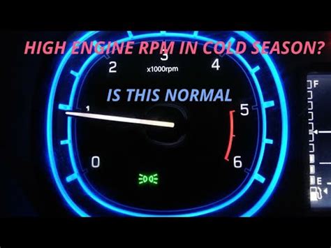 What RPM is a cold start?