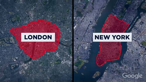 What US city is comparable to London in size?