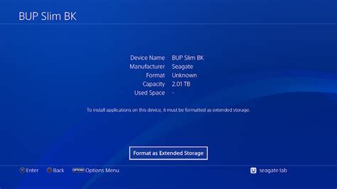 What USB format is not supported by PS4?