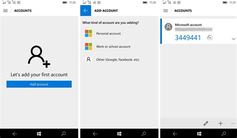 What accounts are under Microsoft?