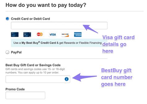 What address do you use for a Visa gift card?