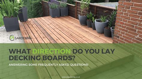 What angle should decking be laid?