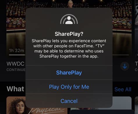 What app allows SharePlay?