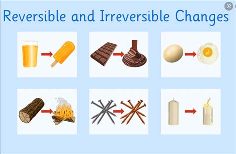 What are 10 irreversible changes examples?
