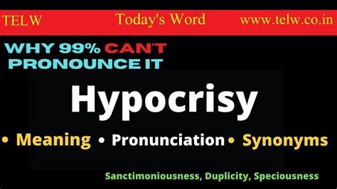 What are 2 synonyms for hypocrisy?