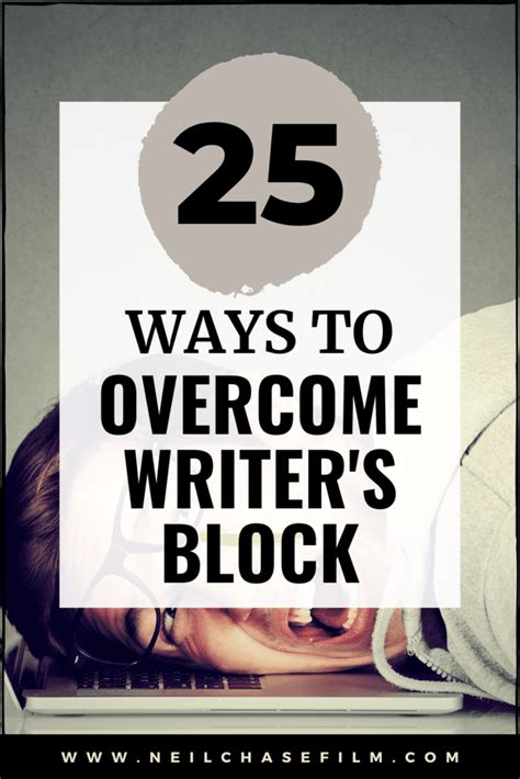 What are 2 ways to overcome writer's block?