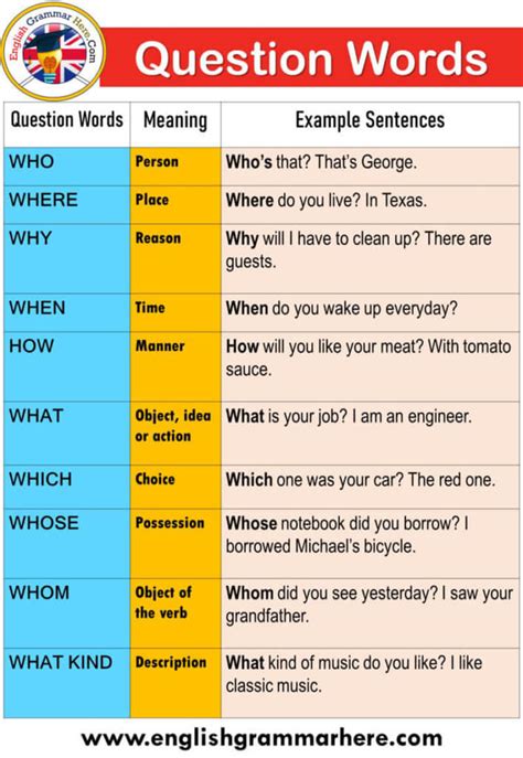 What are 20 examples of question sentences?