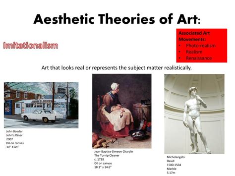 What are 3 aesthetic theories?