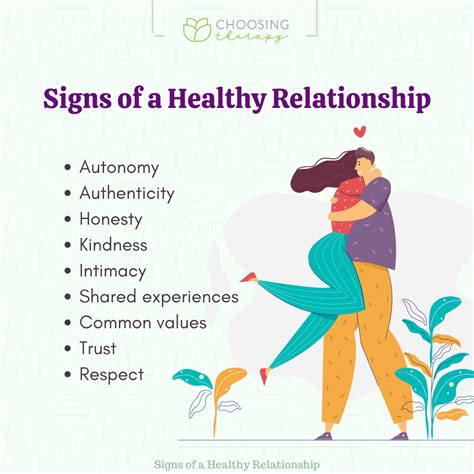 What are 3 characteristics of a healthy relationship?