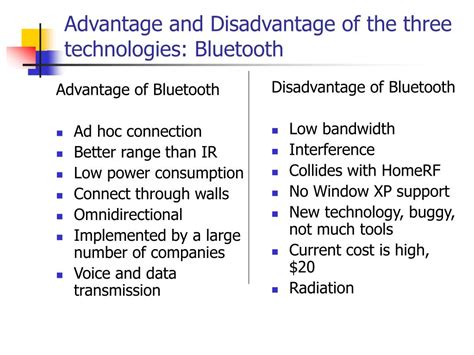 What are 3 disadvantages of Bluetooth?