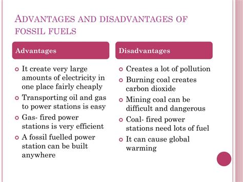What are 3 disadvantages of fossil fuels?