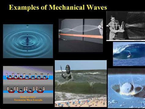 What are 3 examples of mechanical waves?