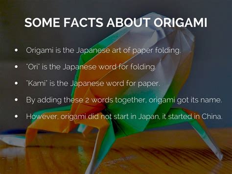 What are 3 facts about origami?