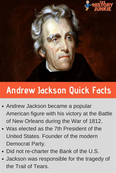 What are 3 interesting facts about Andrew Jackson?