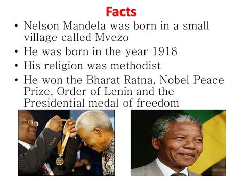 What are 3 interesting facts about Nelson Mandela?