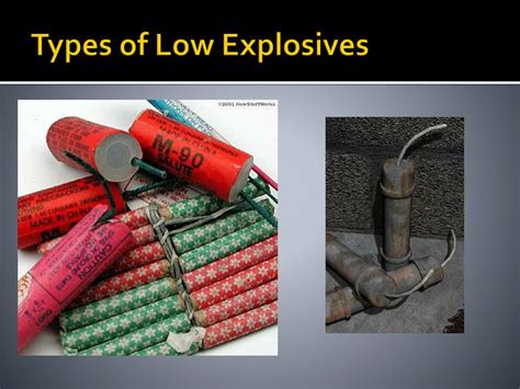 What are 3 low explosives?