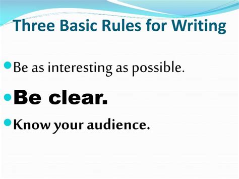What are 3 rules of free writing?