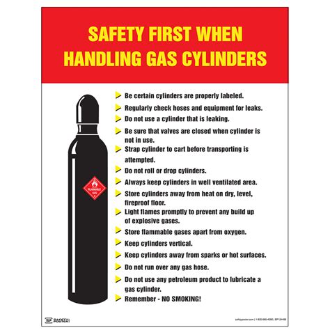 What are 3 safety rules for gas cylinders?