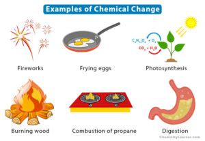 What are 3 signs of a chemical change?