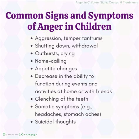 What are 3 signs of anger?