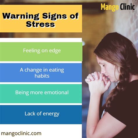 What are 3 warning signs of emotional stress?