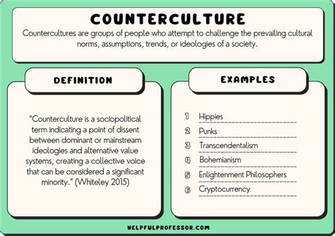 What are 4 examples of counterculture?