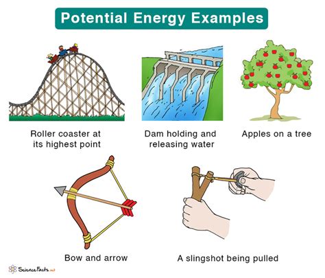 What are 4 examples of potential energy?