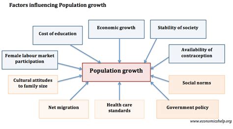 What are 4 factors that affect population growth?