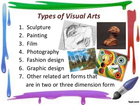 What are 4 forms of visual arts?