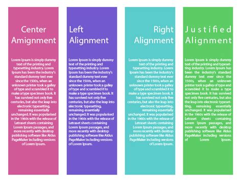 What are 4 types of alignment?